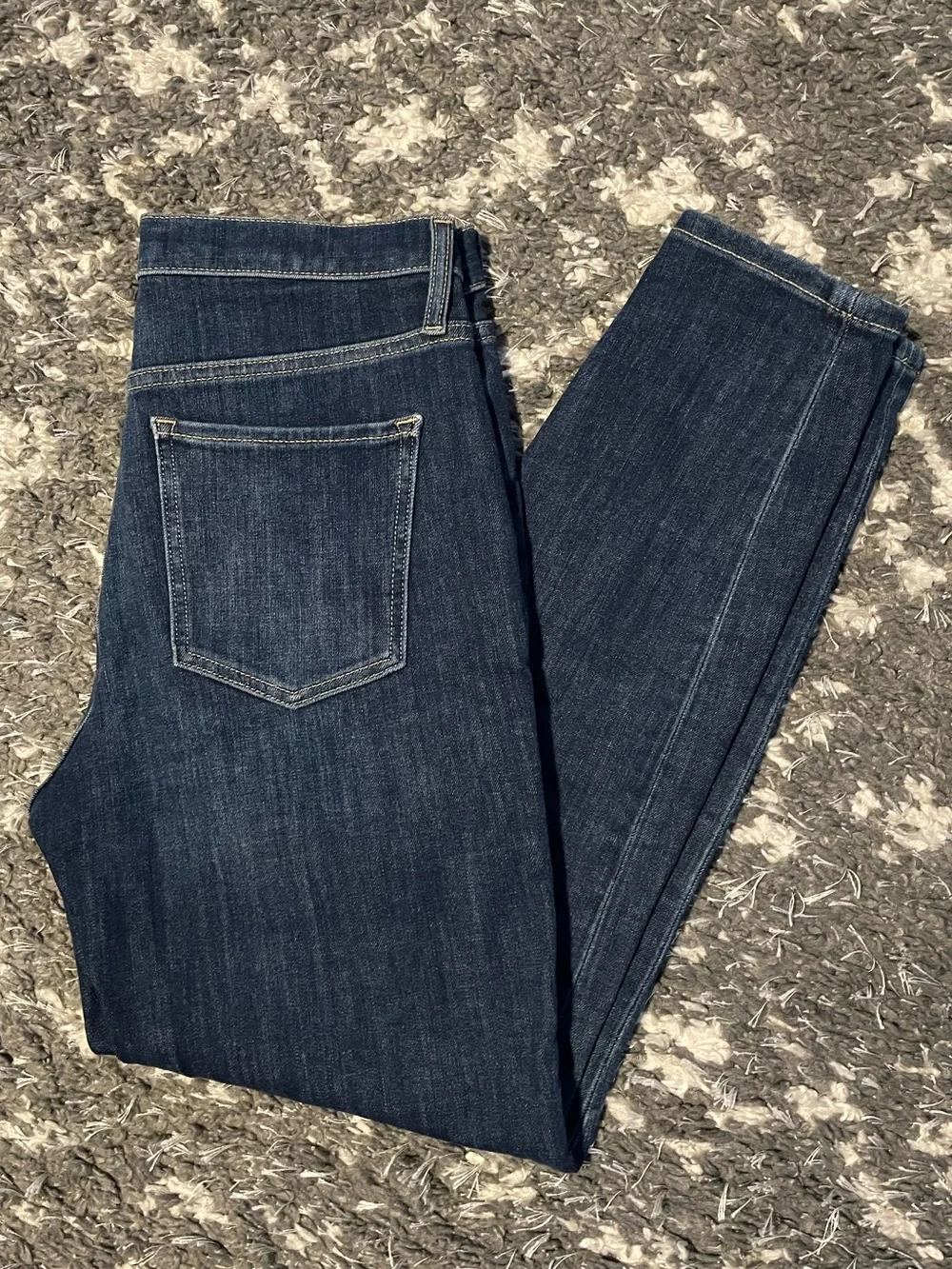 Banana Republic High-Rise Dark Blue Button-Fly Jeans